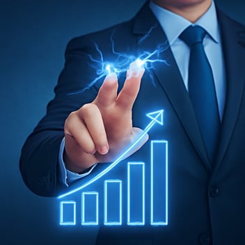 7:30 PMClaude responded: Business professional pointing to a rising bar chart representing Segra's 300% operational growth using AEX Field SquaredBusiness professional pointing to a rising bar chart representing Segra's 300% operational growth using AEX Field Squared