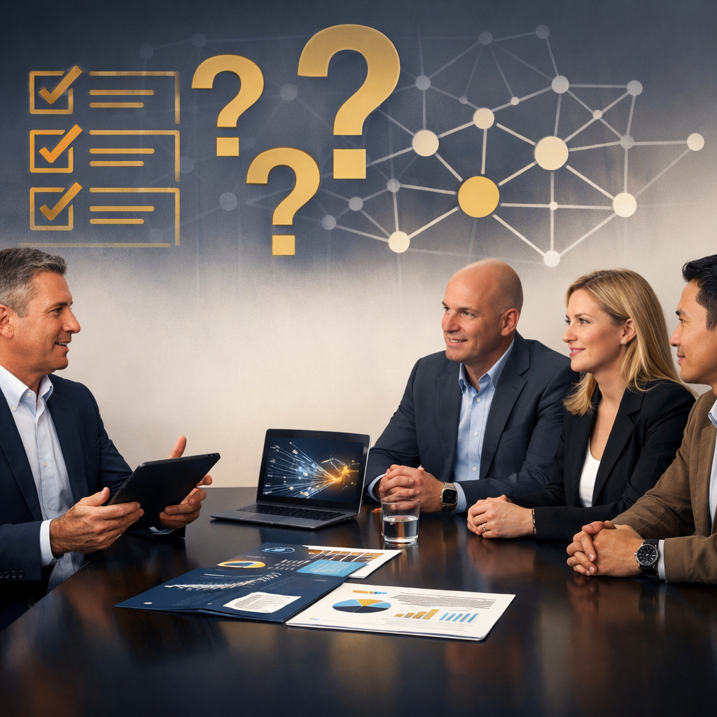 Fiber operator leading an OSS/BSS vendor evaluation meeting