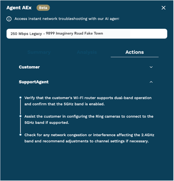 Agent AEX Actions View — Recommended Steps for Engineer Approval