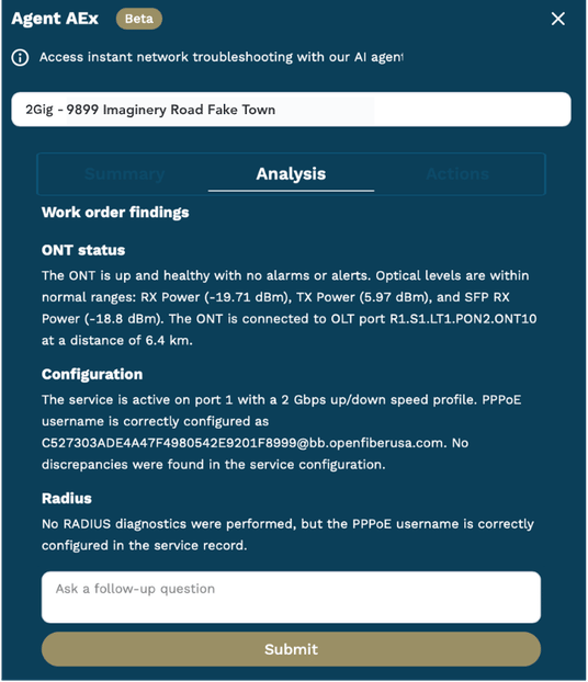 Agent AEX Analys View - Full Diagnostic Breakdown